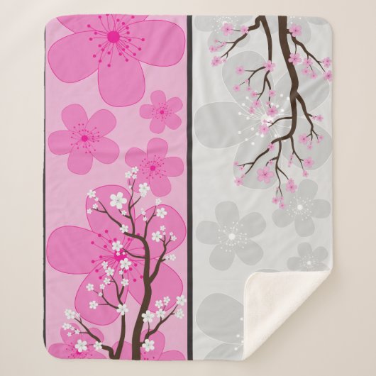 桜ののぼり シェルパブランケット (正面)
