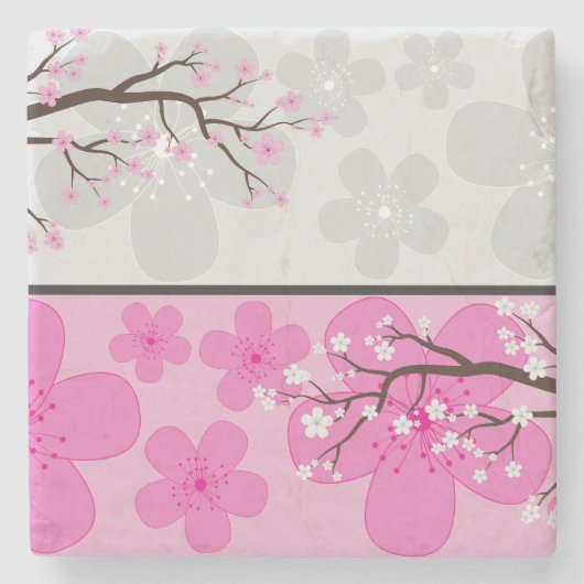 桜ののぼり ストーンコースター (正面)