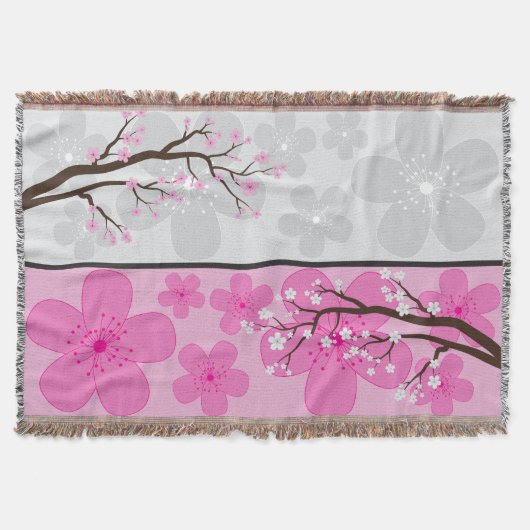 桜ののぼり スローブランケット (正面)