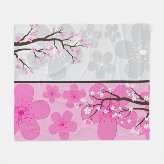 桜ののぼり フリースブランケット (正面(横))