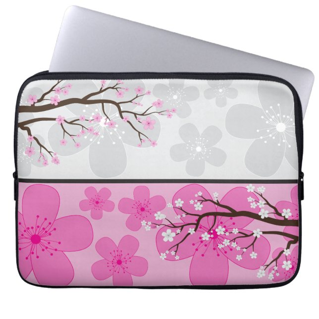 桜ののぼり ラップトップスリーブ (正面)