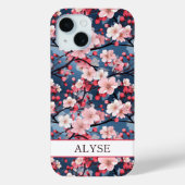 桜のイニシャル入りデザイン Case-Mate iPhoneケース (裏面)