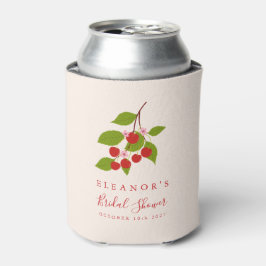 桜のイラスト入りクリーム色のブライダルシャワー 缶クーラー