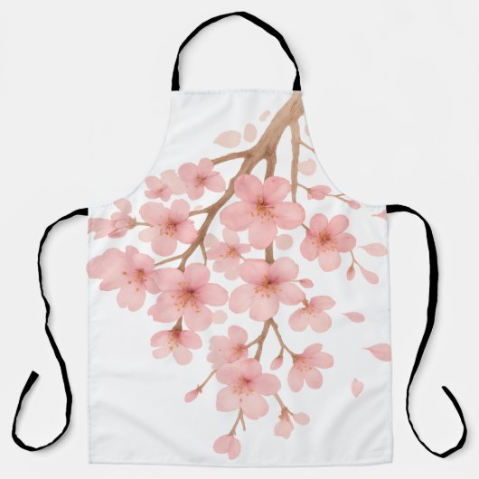 桜のイラスト エプロン (正面)