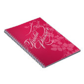 桜のウェディングプランナーの暗い赤紫色|のピンク ノートブック (右側)