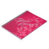 桜のウェディングプランナーの暗い赤紫色|のピンク ノートブック (左側)