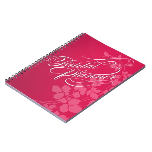 桜のウェディングプランナーの暗い赤紫色|のピンク ノートブック (左側)