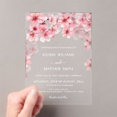 桜のウェディング アクリル招待状 (インサイチュ (ポータブル))