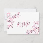 桜のウェディング 出欠カード (裏面)
