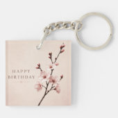 桜のエレガンス 誕生日 キーホルダー (裏面)