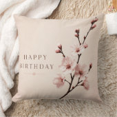 桜のエレガンス 誕生日 クッション (ブランケット)