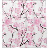 桜のエレガントな日本の花 シャワーカーテン (正面)