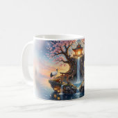 桜のオアシスの平和マグカップ コーヒーマグカップ (正面左)