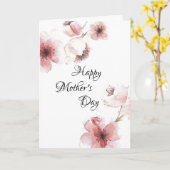 桜のクローズアップの母の日カード カード (黄色い花)