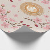 桜のコーヒー保温カバー パターン (7) ラッピングペーパー (角)