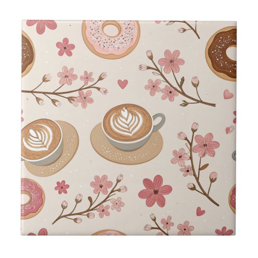 桜のコーヒー断熱パターン (3) タイル (正面)