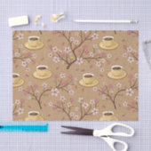 桜のコーヒー断熱材パターン (1) 薄葉紙 (クラフト)