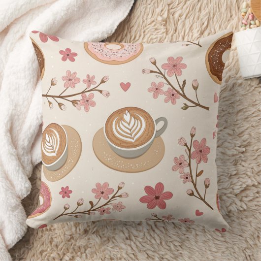 桜のコーヒー断熱材パターン (3) クッション (ブランケット)