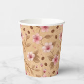 桜のコーヒー断熱材パターン (5) 紙コップ (左)