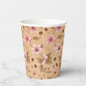 桜のコーヒー断熱材パターン (5) 紙コップ (右)