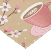 桜のコーヒー用こずえ柄 (4) テーブルクロス (アングル)