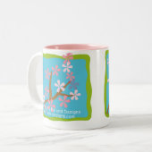 桜のソックス猿のマグ ツートーンマグカップ (正面左)