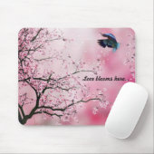 桜のハチドリのマウスパッド マウスパッド (マウス)