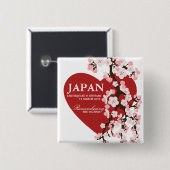 桜のハート 缶バッジ (正面&裏面)