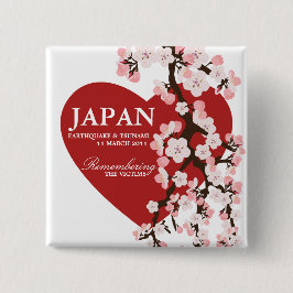 桜のハート 缶バッジ