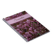 桜のピンクの木の写真をカスタマイズ ノートブック (右側)