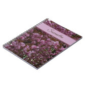 桜のピンクの木の写真をカスタマイズ ノートブック (左側)