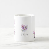 桜のピンクの陶器製  コーヒーマグカップ (中央)