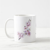桜のピンクの陶器製  コーヒーマグカップ (左)