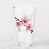 桜のピンクフラワー タンブラーグラス (裏面)