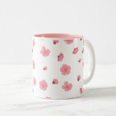 桜のピンクマグカップ ツートーンマグカップ (正面右)