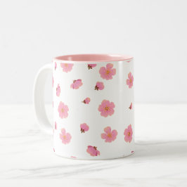 桜のピンクマグカップ ツートーンマグカップ