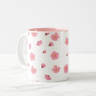 桜のピンクマグカップ ツートーンマグカップ