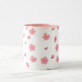 桜のピンクマグカップ ツートーンマグカップ (中央)