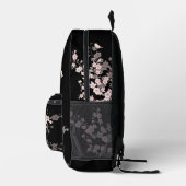 桜のピンク黒 プリントバックパック (右)
