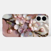 桜のピンクiPhoneケース ロマンティックな花柄デザイン Case-Mate iPhoneケース (裏面 (横))