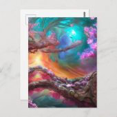 桜のファンタジー風景 ポストカード (正面/裏面)