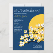 桜のブライダルシャワーの招待状-海軍 招待状 (正面)