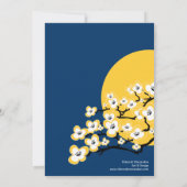 桜のブライダルシャワーの招待状-海軍 招待状 (裏面)