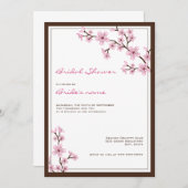 桜のブライダルシャワー招待状 招待状 (正面/裏面)