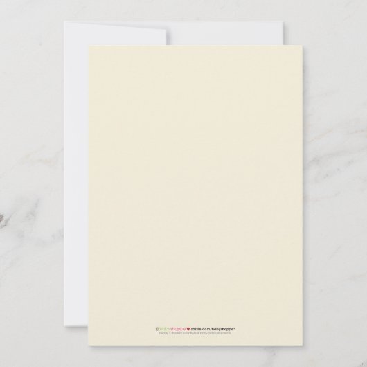 桜のベビーシャワーの招待状(ラベンダー) 招待状 (裏面)