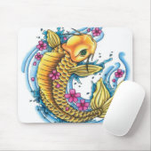 桜のマウスパッドを持つコイ マウスパッド (マウス)