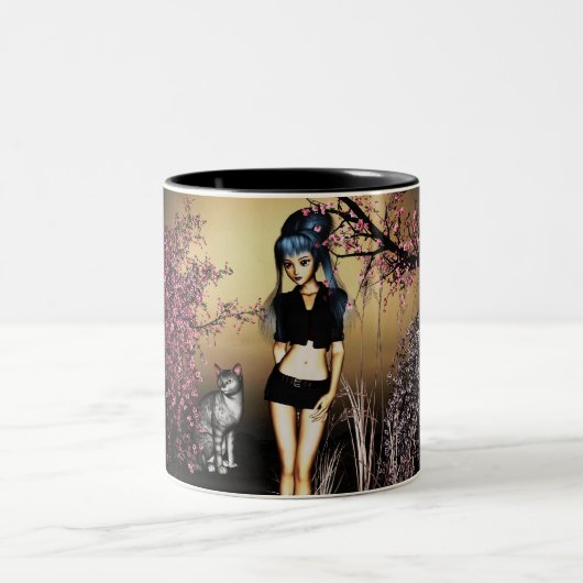 桜のマグ ツートーンマグカップ (中央)