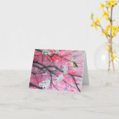 桜のメッセージカードの中のフィンチ カード (黄色い花)