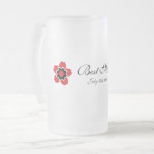 桜のモダンでカスタムな花婿介添人 フロストグラスビールジョッキ (正面左)