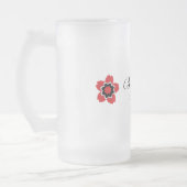 桜のモダンでカスタムな花婿介添人 フロストグラスビールジョッキ (左)